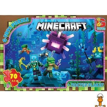 Мамалюк - Дитячий пазл Minecraft плакат 70 елементів G-Toys G-Toys RT2-MC802