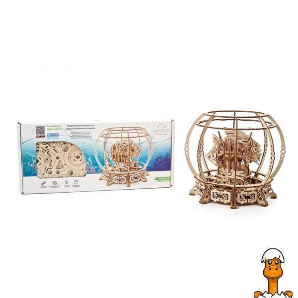 Мамалюк - Деревянный механический 3D конструктор Ugears Аквариум (70155) Ugears A4-70155