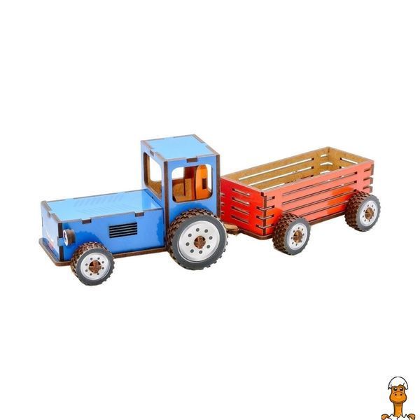 Мамалюк - Деревянный 3D конструктор Трактор 69 деталей PuzzleOK PuzzleOK RT2-PUZ-00933