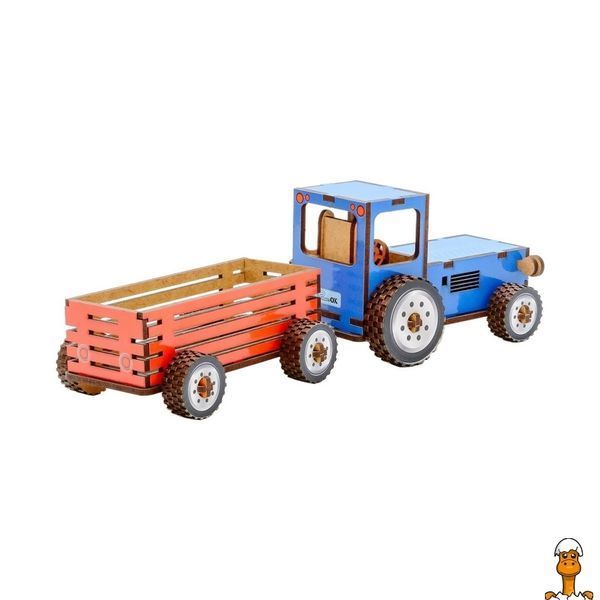 Мамалюк - Деревянный 3D конструктор Трактор 69 деталей PuzzleOK PuzzleOK RT2-PUZ-00933