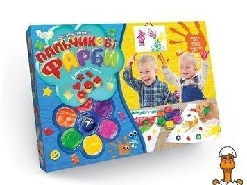 Мамалюк - Дитячі пальчикові фарби 7 кольорів в наборі Danko Toys Danko Toys RT2-PK-01-02