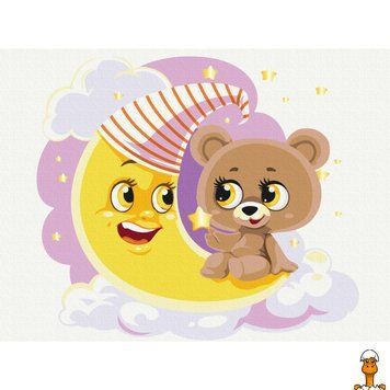 Мамалюк - Картина за номерами Сонний ведмедик 30х40 см Brushme Brushme RT2-KBS0088