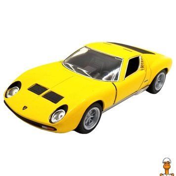 Мамалюк - Колекційна машинка Lamborghini Miura P400 SV масштаб 1:42 жовта Kinsmart Kinsmart RT2-KT5390W-YELLOW