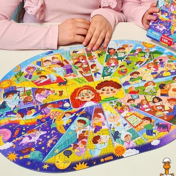 Мамалюк - Детский виммельпазл Распорядок дня 100 элементов DoDo Toys DoDo Toys RT2-300619