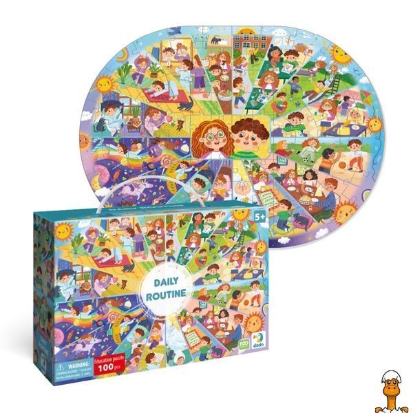 Мамалюк - Детский виммельпазл Распорядок дня 100 элементов DoDo Toys DoDo Toys RT2-300619