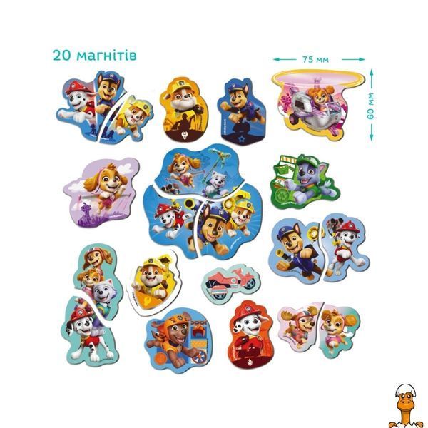 Мамалюк - Детский набор магнитов Щенки-спасатели 20 больших магнитов DoDo Toys DoDo Toys RT2-200669