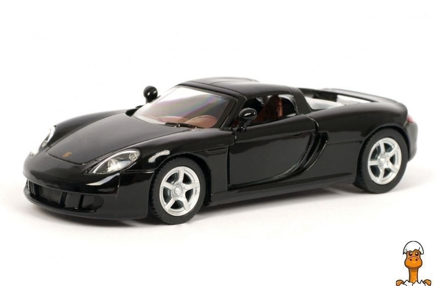 Мамалюк - Детская инерционная модель машинки Porsche Carrera GT 1:36 черная Kinsmart Kinsmart RT2-KT5081W-BLACK