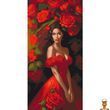 Картина по номерам 40х80 см Искушение в красном Art Craft