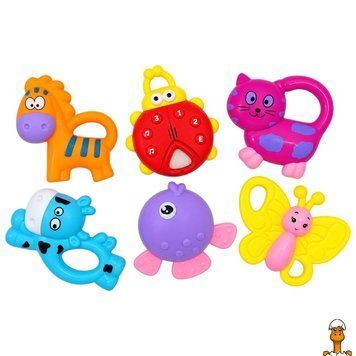 Мамалюк - Набор детских погремушек Baby toys 6 штук Bambi Bambi RT2-2826-2