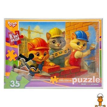 Мамалюк - Дитячі м'які пазли Котики будівельники 35 елементів Danko Toys Danko Toys RT2-S35-11-08