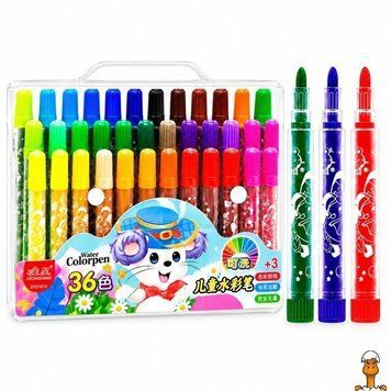 Мамалюк - Набір фломастерів Water color pen 36 кольорів у сумочці Bambi Bambi RT2-1103-36-BLUE