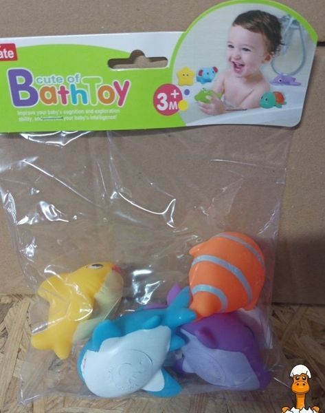 Мамалюк - Дитячий набір іграшок для купання Акули 4 шт 6 см Bambi Bambi RT2-SQ22013-5