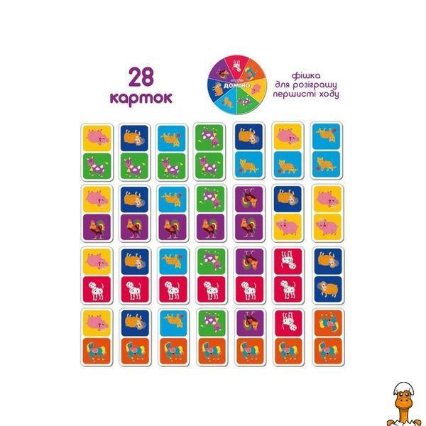 Мамалюк - Детская развивающая игра Домино Животные 28 карточек Magdum Magdum RT2-ME5032-22