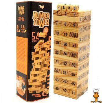 Мамалюк - Настольная развивающая игра NUMBER TOWER на украинском языке Danko Toys Danko Toys RT2-NT-01U