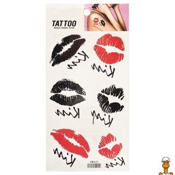 Мамалюк - Тимчасове татуювання червоно-чорне Kiss Tattoo Bambi Bambi RT2-1020-HM541
