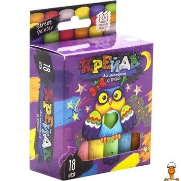 Мамалюк - Крейда для малювання на асфальті тонка 18 шт Danko Toys Danko Toys RT2-MEL-02-04U