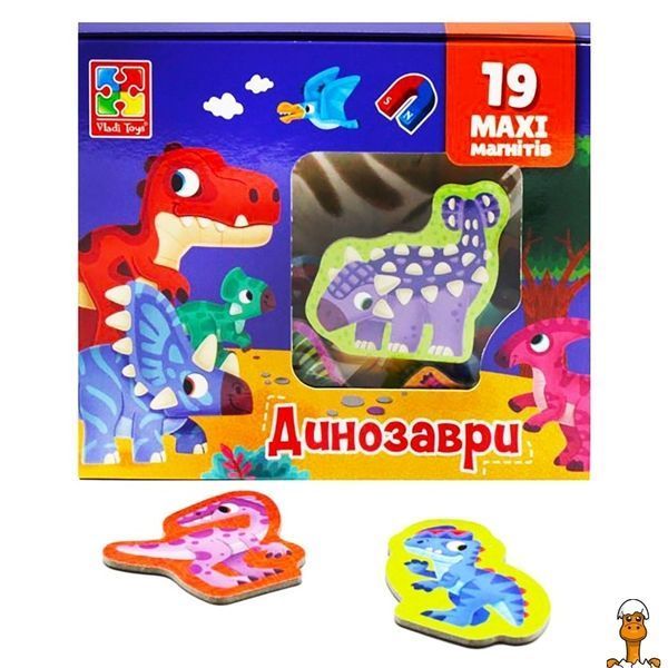 Мамалюк - Набор магнитов MAXI Динозавры 19 шт Vladi Toys Vladi Toys RT2-VT3106-23