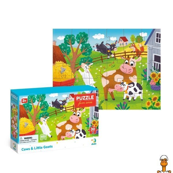 Мамалюк - Пазл детский Коровы и козлята 30 элементов DoDo Toys DoDo Toys RT2-300683