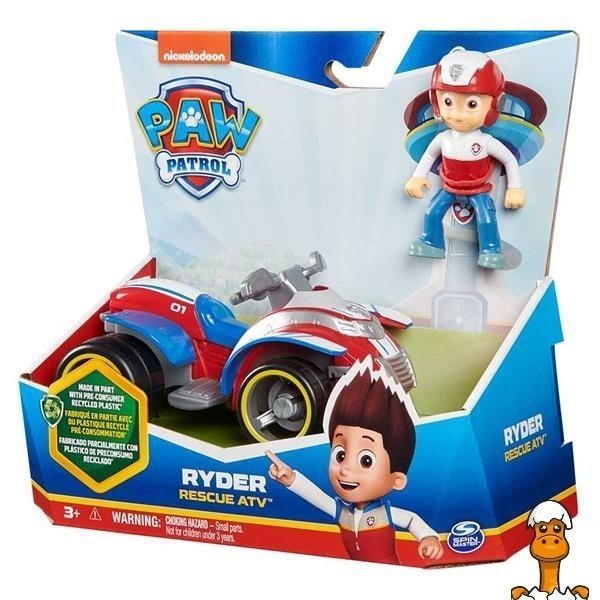 Мамалюк - Ігровий набір Paw Patrol Рятувальний автомобіль з водієм Райдер (SM16775/8807) Paw Patrol A4-SM16775-8807