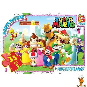 Мамалюк - Пазл дитячий Маріо 35 елементів G-Toys G-Toys RT2-MAR02