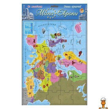Мамалюк - Магнітна карта пазл Європа 30х40 см Artos Games Artos Games RT2-1298ATS