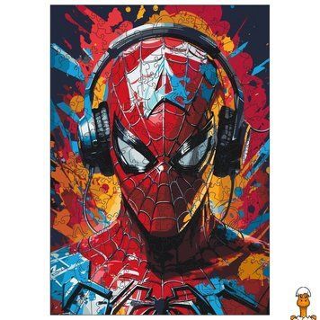 Мамалюк - Фигурный пазл из дерева Человек-паук 75 деталей размер А4 Art Craft Art Craft RT2-PZ013-A4C-AC