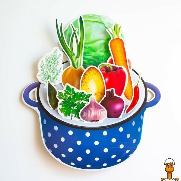 Мамалюк - Дидактична гра Звари борщик 12 овочів Ranok Creative Ranok Creative RT2-13109043