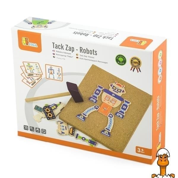 Мамалюк - Набір для творчості Viga Toys Дерев'яна аплікація Робот (50335) Viga Toys A4-50335