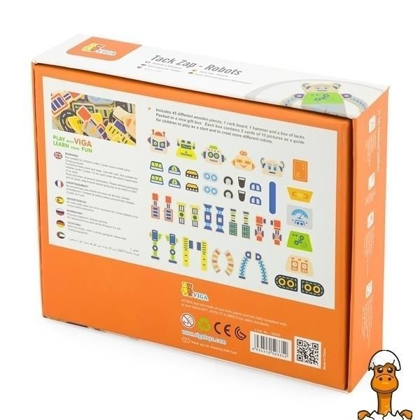 Мамалюк - Набір для творчості Viga Toys Дерев'яна аплікація Робот (50335) Viga Toys A4-50335