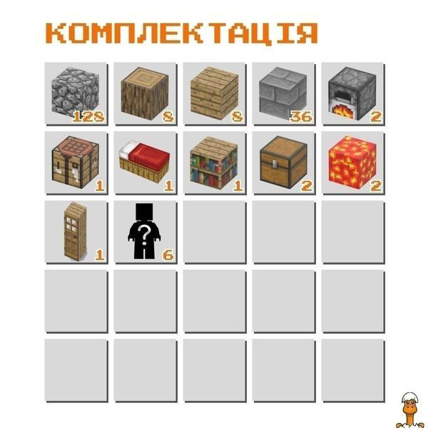 Мамалюк - Магнітний конструктор Майнкрафт Кузня з 192 блоків Mindcraft Mindcraft M5-MC-049