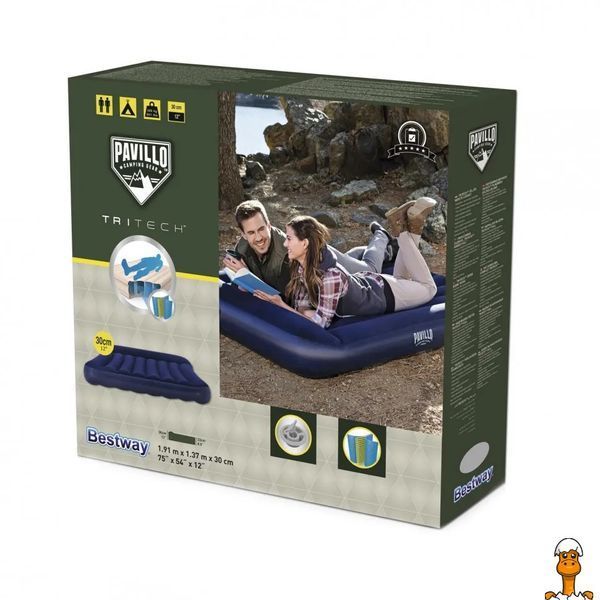 Мамалюк - Надувний велюровий матрац Bestway 67681 191-137-30 см Bestway RT2-67681