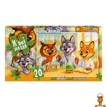 Мамалюк - Детские мягкие пазлы Веселые животные 20 элементов Danko Toys Danko Toys RT2-S20-10-16