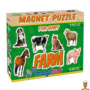 Мамалюк - Магнитные пазлы Ферма для детей Magdum Magdum RT2-ML4031-19-EN