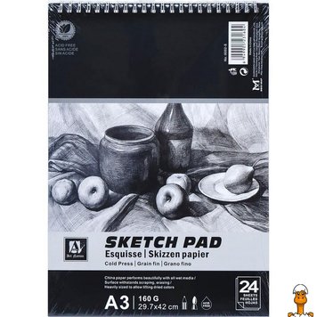 Альбом "sketch pad", а3 24 аркуші 160 г м², віком від 7 років, BMW RT2-6002-S фото