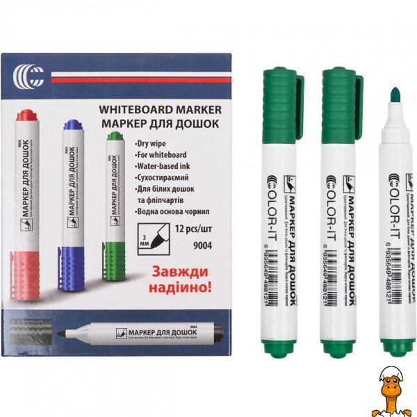 Мамалюк - Маркер зелений для малювання на дошці COLOR-IT COLOR-IT RT2-9004-GREEN
