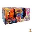 В'язка маса 2 в 1 Mega Stretch Slime та Fluffy Slime FLS-03-01U укр Помаранчево-блакитний Danko Toys