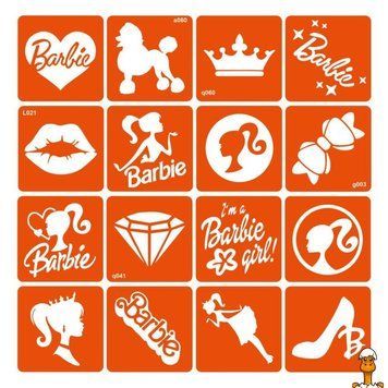Мамалюк - Набор трафаретов для био-тату для детей Fresh Tattoo Fresh Tattoo RT2-BARBIE-SIMPLE-16