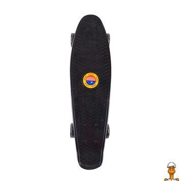 Мамалюк - Скейт Пенні борд Bambi SC20462 колеса PU зі світлом 56 см Bambi RT2-SC20462-BLACK