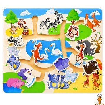 Мамалюк - Дерев'яна іграшка лабіринт для дітей 30х22 см Bambi Bambi RT2-MD-0817-4