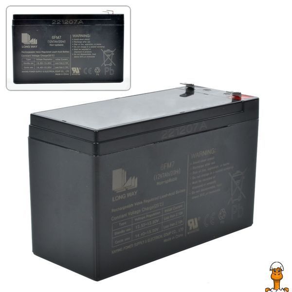 Мамалюк - Аккумуляторная батарея универсальная 12V7Ah-BATTERY LONG WAY LONG WAY RT2-12V7AH-BATTERY
