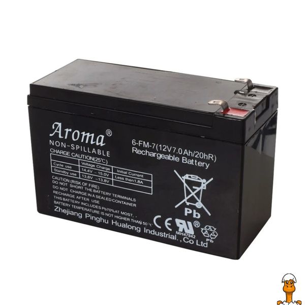 Акумуляторна батарея універсальна, віком від 12 років, Aroma RT2-12V7AH-BATTERY фото