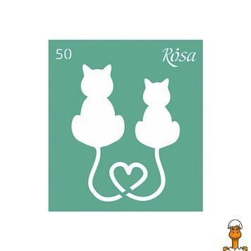 Мамалюк - Многоразовый трафарет 3625150 самоклеящийся №50 9х10 см серия Love Rosa Rosa RT2-3625150