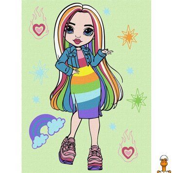 Мамалюк - Картина за номерами 30х40 см Rainbow High Amaya Raine Идейка ідейка RT2-KHO1236