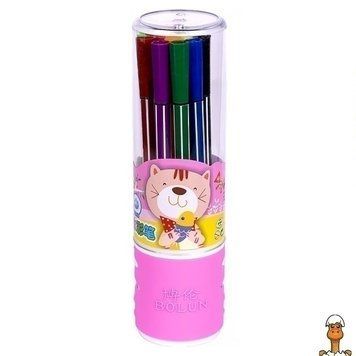 Мамалюк - Набір фломастерів в тубусі 12 кольорів рожевий Bambi Bambi RT2-1668-12-PINK