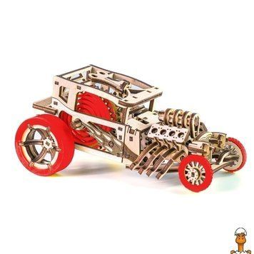Мамалюк - Дерев'яний конструктор Hot Rod червоний Time for Machine Time for Machine RT2-T4M380303R