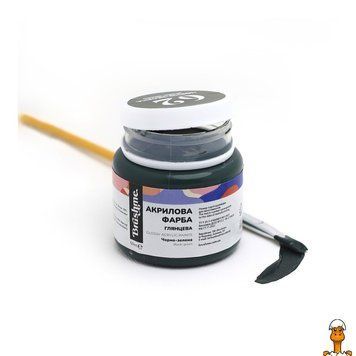 Мамалюк - Акриловая краска глянцевая черно-зеленая 50 мл Brushme Brushme RT2-AP5062