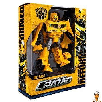 Мамалюк - Дитяча іграшка Трансформер W8840(Yellow) пластик робот 19 см+машина Bambi Bambi RT2-W8840-YELLOW