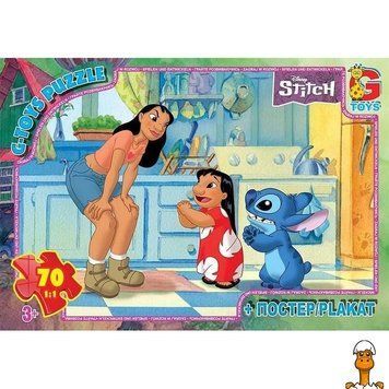 Мамалюк - Пазл дитячий Stitch постер 70 елементів G-Toys G-Toys RT2-SC606