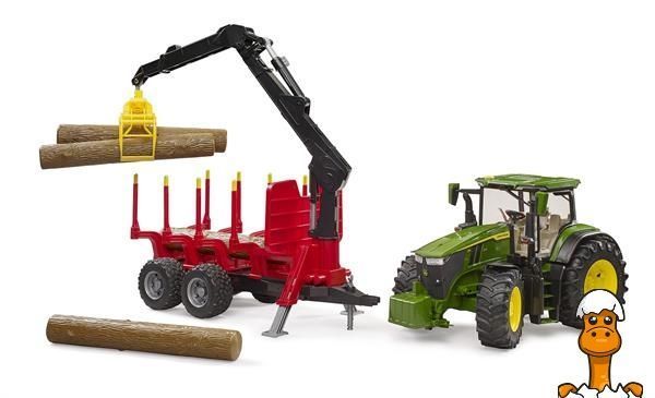 Мамалюк - Модель Bruder Трактор John Deere с прицепом и манипулятором 1:16 (03154) Bruder A4-03154