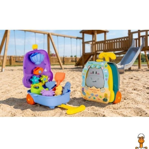 Мамалюк - Детский набор для игры в песочнице 9515_бузковий 8 предметов BABY TEAM BABY TEAM RT2-9515-БУЗКОВИЙ